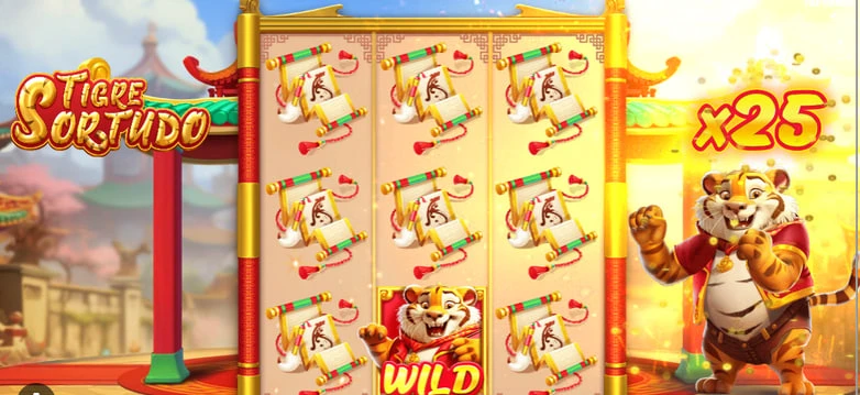 Jogando o slot Tigre Sortudo com dinheiro real no celular